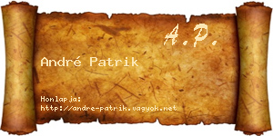 André Patrik névjegykártya