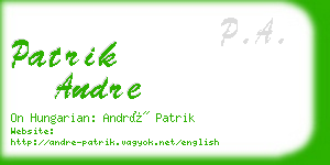 patrik andre business card